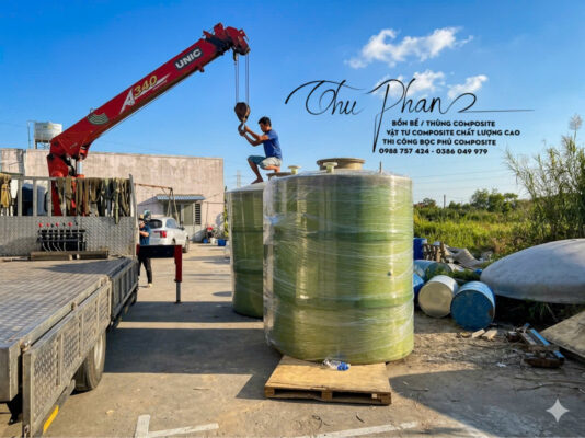 Bồn nước hình tròn bằng Composite