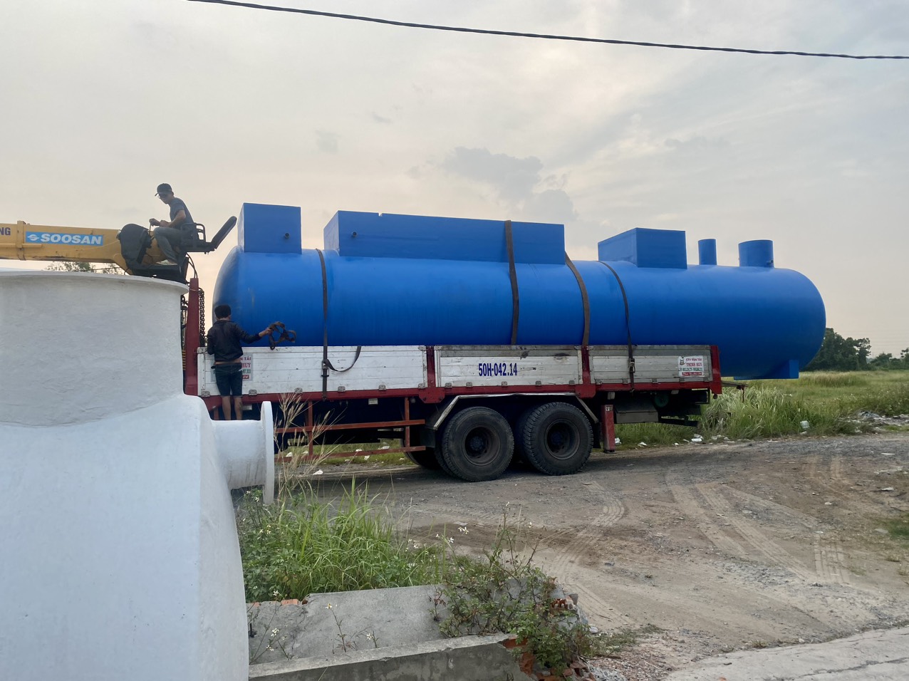 Bồn Composite xử lý nước thải sinh hoạt do Nhật Minh FRP sản xuất