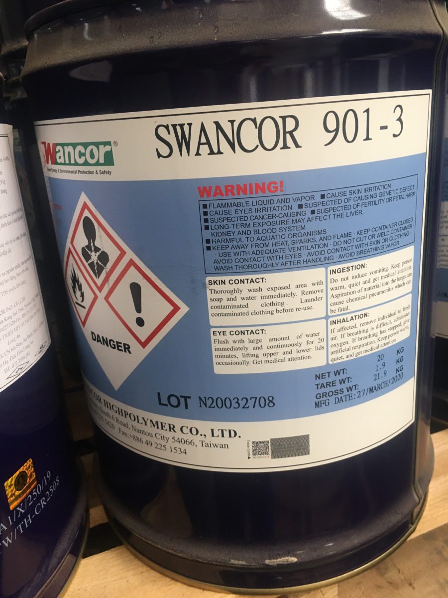 Swancor Highpolymer Co., Ltd. SWANCOR 901 with variants; SWANCOR 901-P, SWANCOR 901-T, SWANCOR 901-TP, SWANCOR 901-V and SWANCOR 901-VP