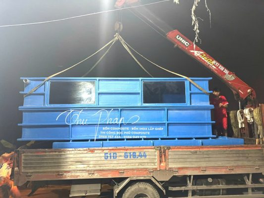 Bể thuỷ sản bằng Composite do Nhật Minh sản xuất